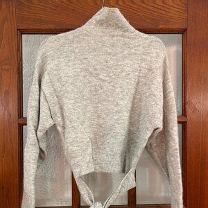 Cropped gray Aritzia sweater
